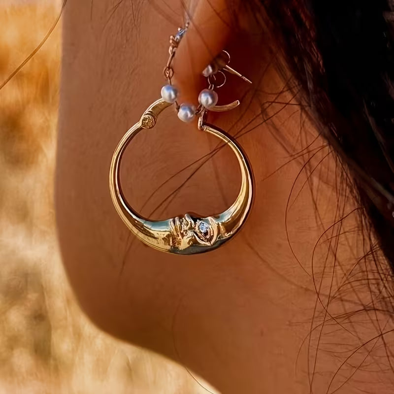Vintage Crescent Moon Earrings