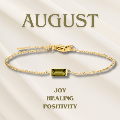 Heartline Birthstone Bracelet