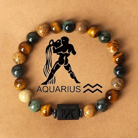 Zodiac Natural Stone Beaded Bracelet