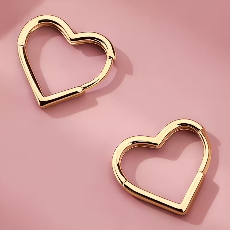 Graceful Heartline Elegance Hoops