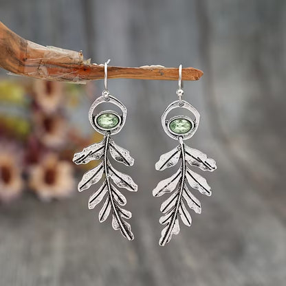 Willow Light Vintage Leaf Drop Earrings