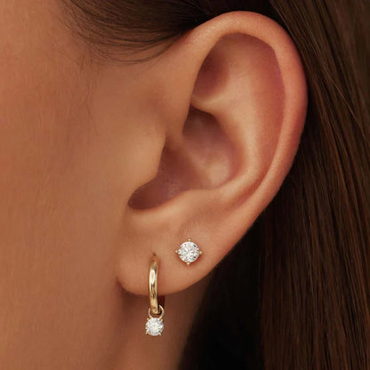 Tears of the Moon Stone Stud Earrings