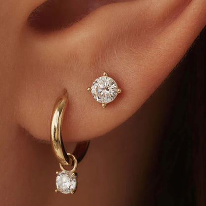 Tears of the Moon Stone Stud Earrings