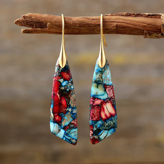 Gerta | Vintage Colored Stone Earrings