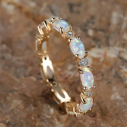 Eternal Opal Vintage Gold Ring