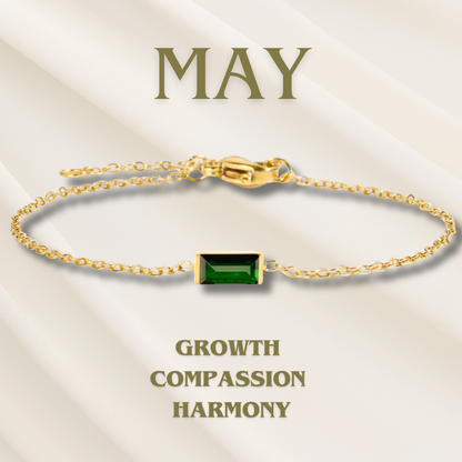 Heartline Birthstone Bracelet